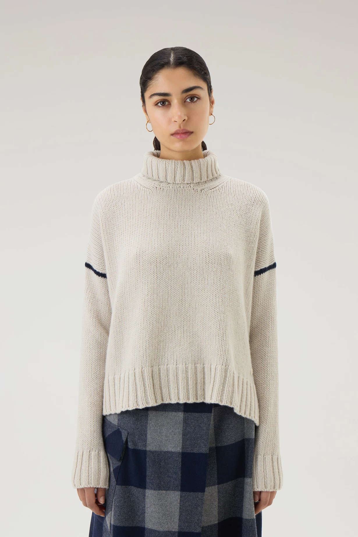 Rollkragenpullover aus reiner Schurwolle