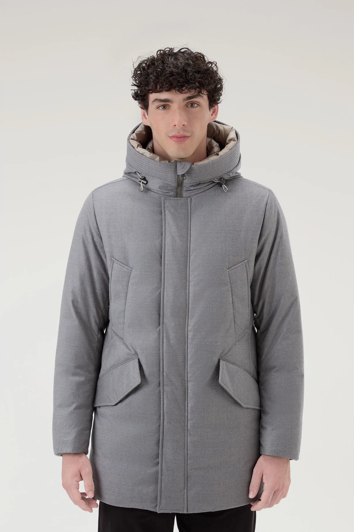 Parka aus einer italienischen Woll- und Seiden-Mischung aus Loro Piana-Gewebe