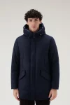 Parka aus einer italienischen Woll- und Seiden-Mischung aus Loro Piana-Gewebe Melton Blue