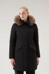 Modern Vail Parka mit abnehmbarer Kapuze Melton Blue