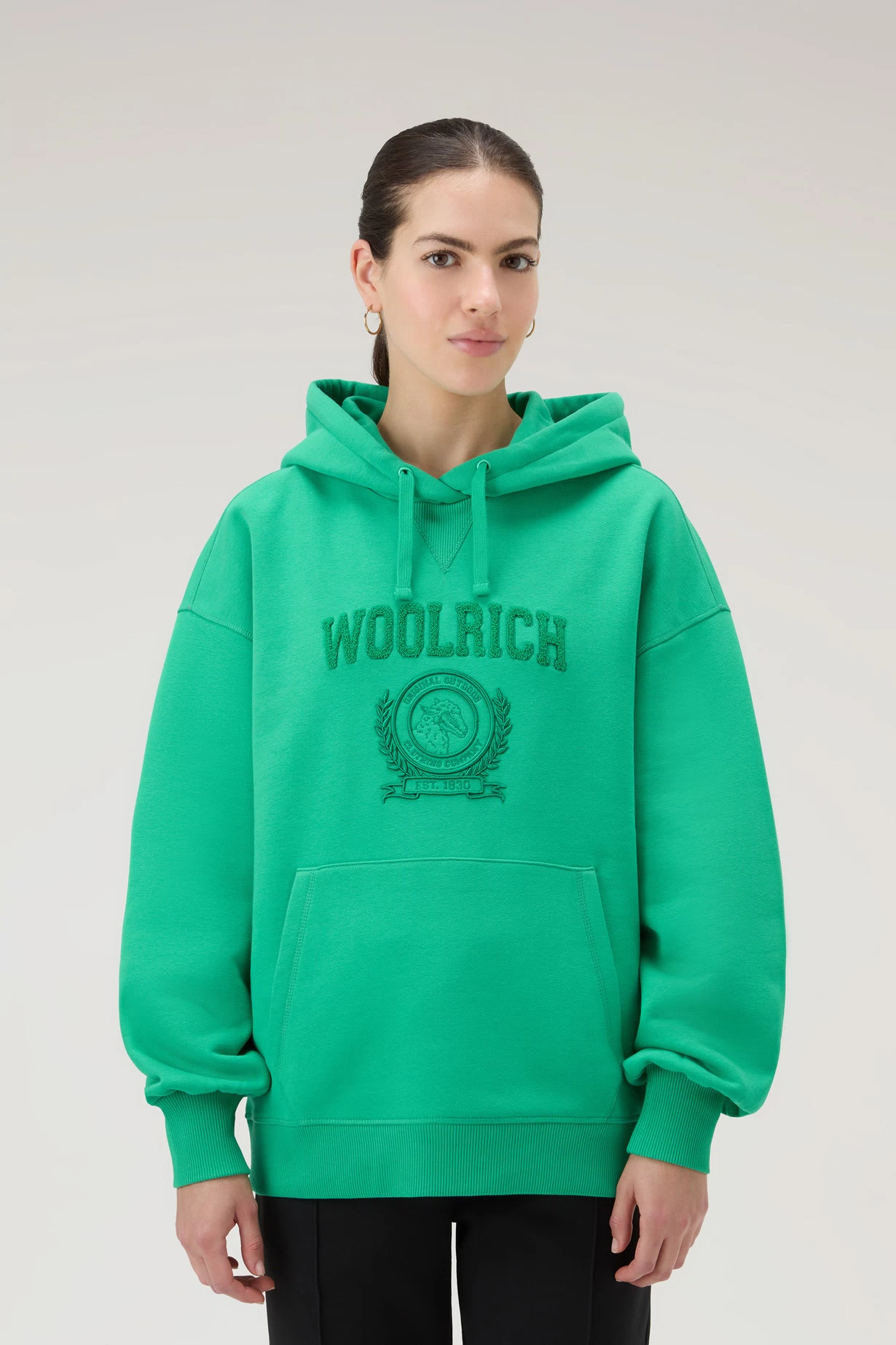Ivy Kapuzenpullover aus einer Baumwollmischung - KELY GREEN, M